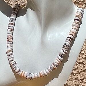 Hawaiian Large Tiger Puka Shells From Maui Sterling Clasp